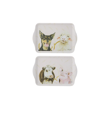 Farmyard Faces 2pk Scatter Tray