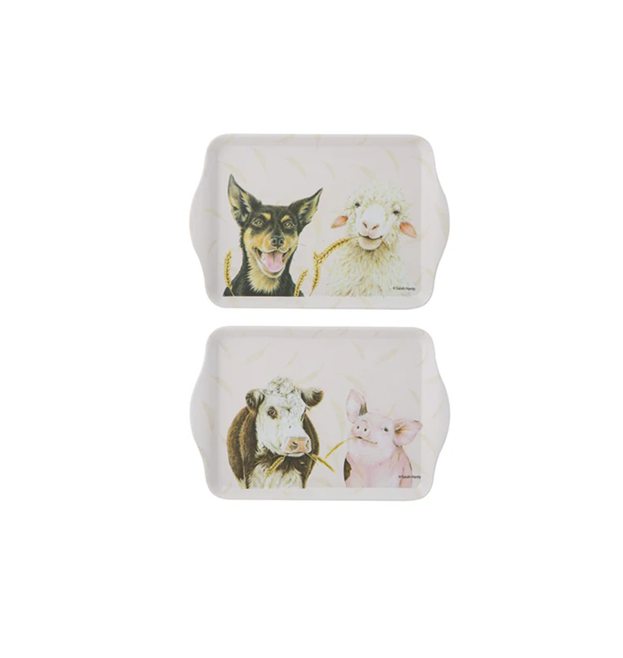 Farmyard Faces 2pk Scatter Tray