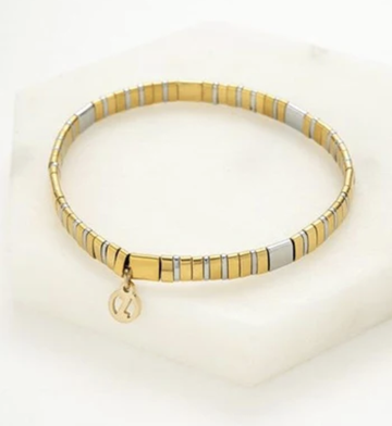 Tile Bracelet - Silver/Gold