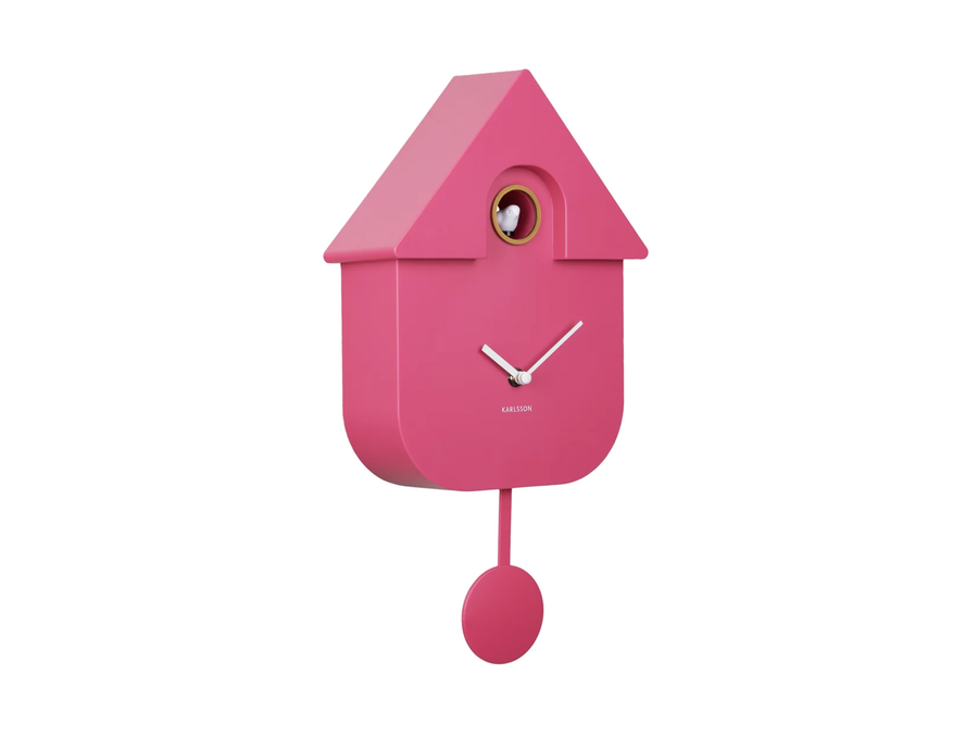 Modern Cuckoo Clock - Bright Pink