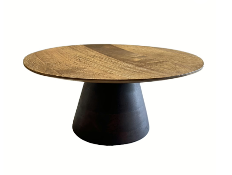 Mango Wood Cake Stand - Natural/Dark Base