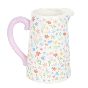 Spring Floral Print Flower Jug