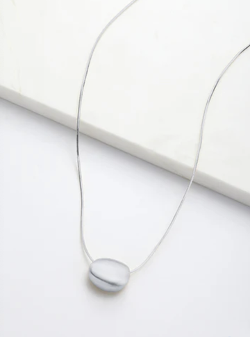 Steph Brushed Necklace - Silver