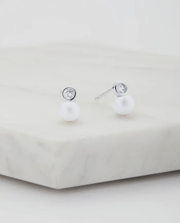 Aria Stud Earrings - Silver