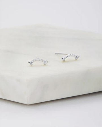 Ella Stud Earrings - Silver