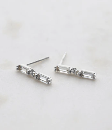 Tammy Stud Earrings - Silver