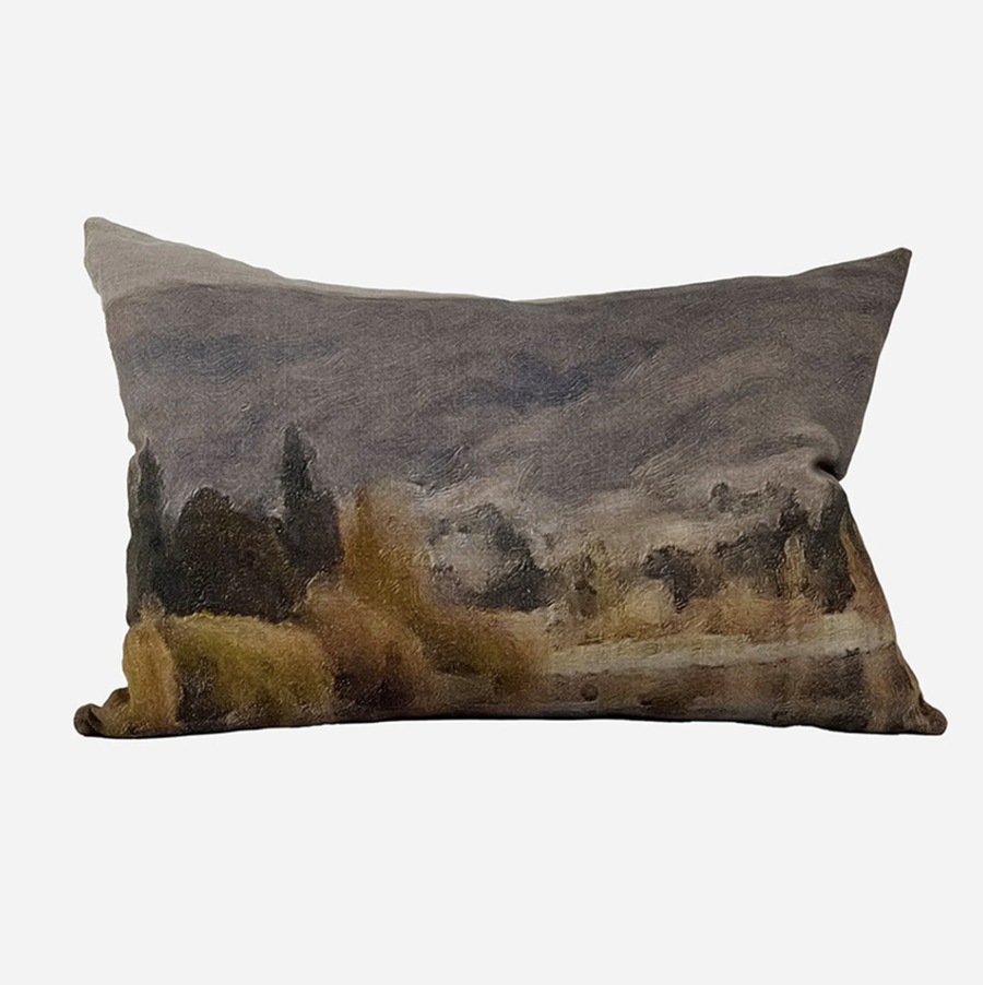 Lake Hayes Lumbar Linen Cushion Cover