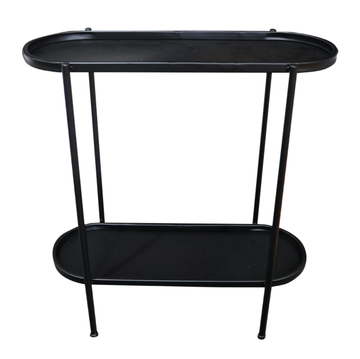 Cole Oval Side Table - Black