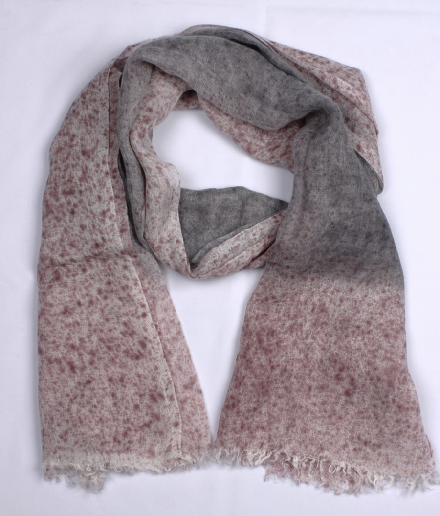 Two Tone Wool Blend Scarf - Pink