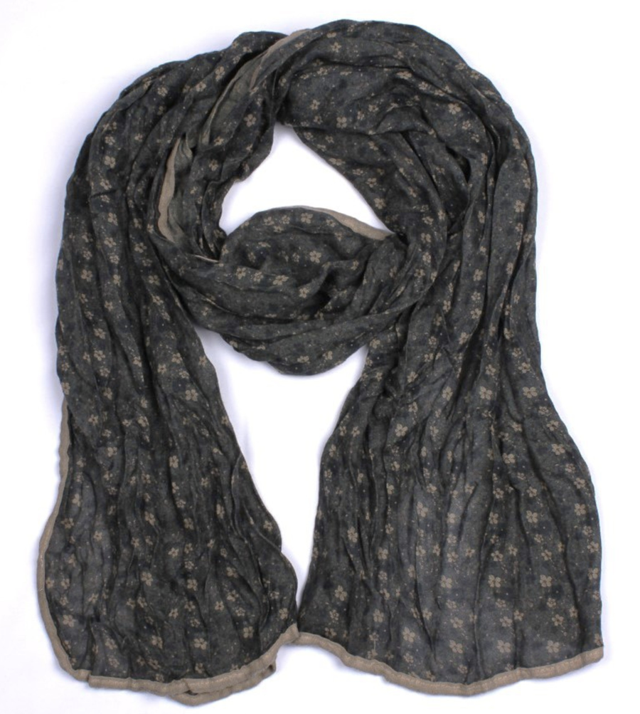 Jasmine Print Scarf - Navy