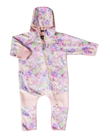 All-Weather Fleece Onesie - Pretty Petals