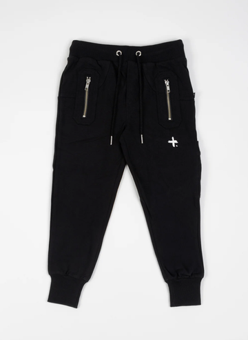 Playground Trackies - Plus Dot/Black