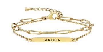 Aroha Double Chain Bracelet - Gold