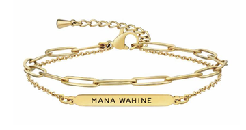 Mana Wahine Double Chain Bracelet - Gold