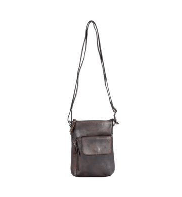 Leather Shoulder Bag Merlin - Brown