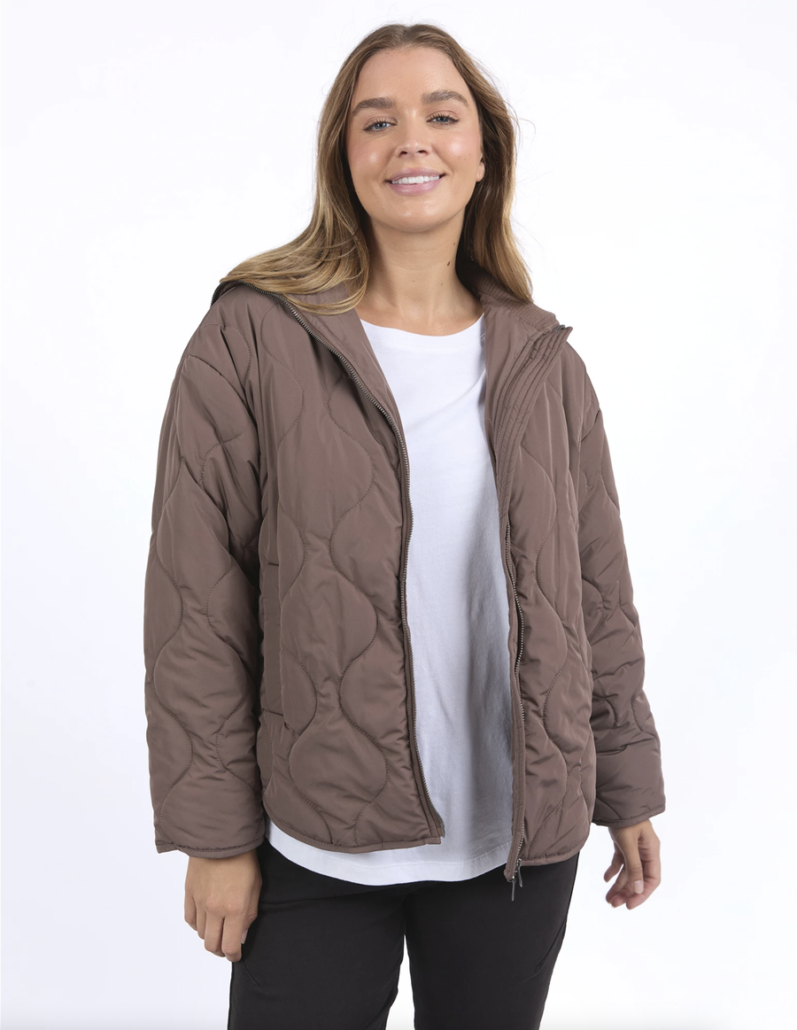 Mellow Quilted Jacket - Chocolate