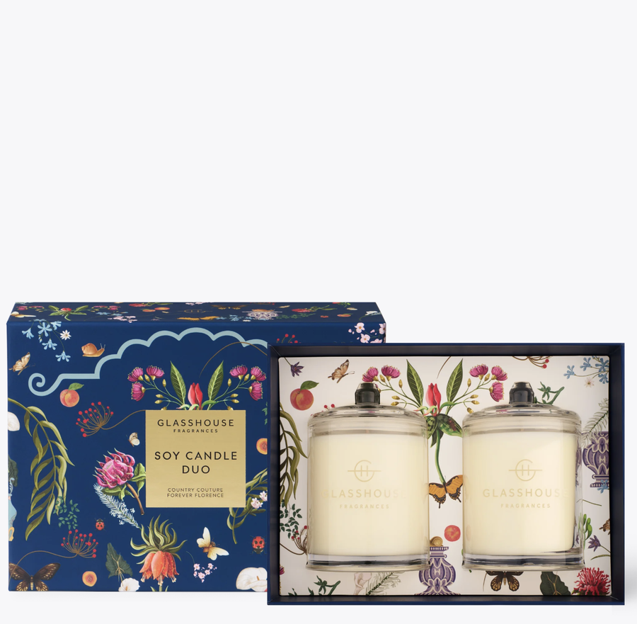 Glasshouse Fragrances Soy Candle Duo