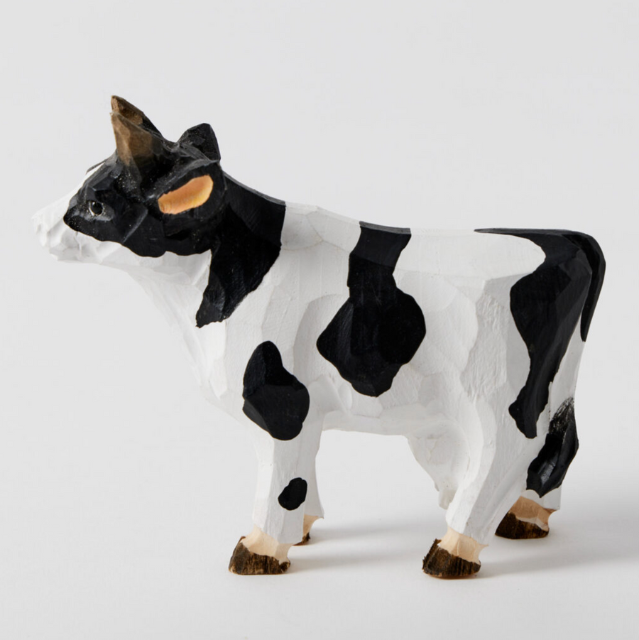 Cow Figurine - Black and White