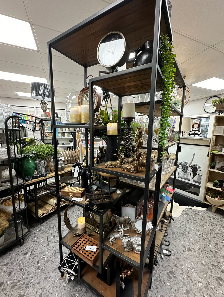 Reclaimed Pine & Metal Shelf