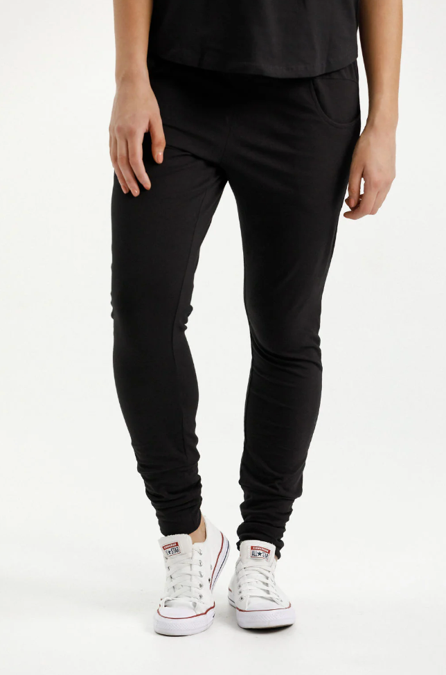 Apartment Pants - Black with Stormy Stripe X