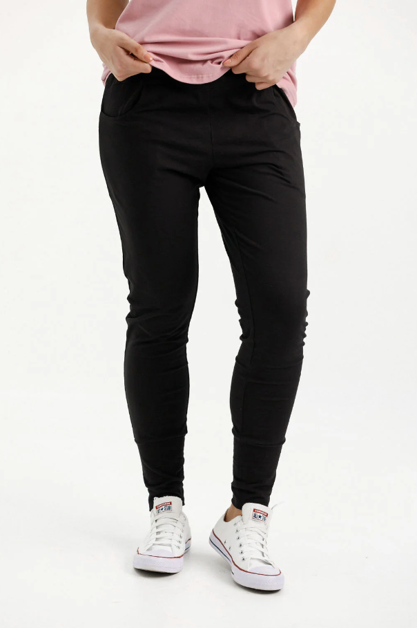 Apartment Pants - Black with Lilac X