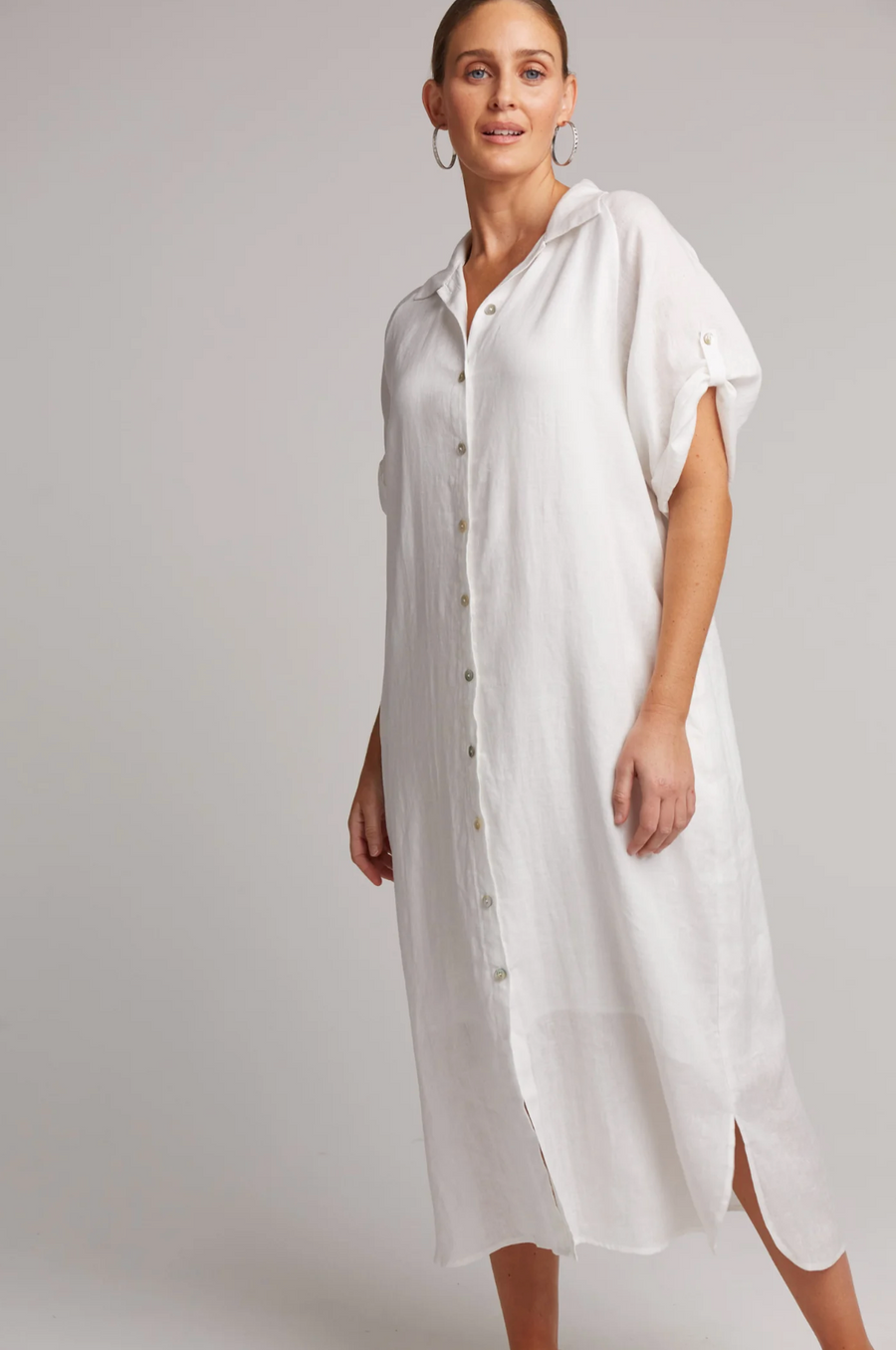 Studio Shirt Dress - Salt