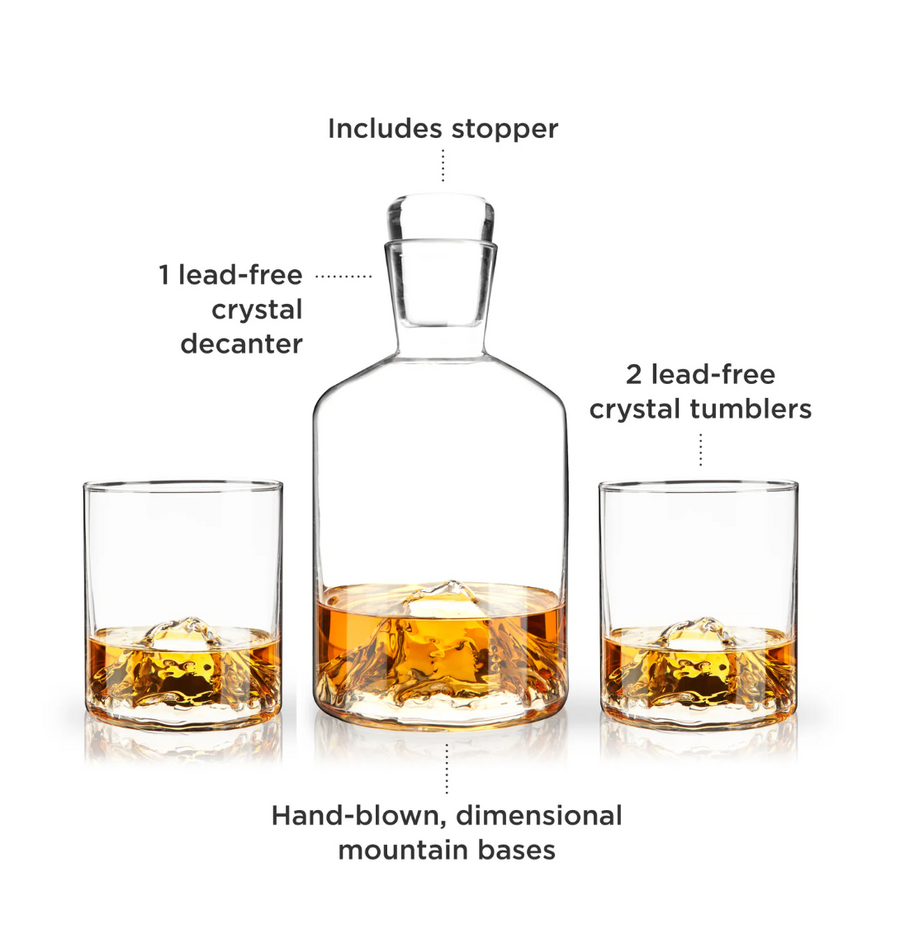 Mountain Decanter & Tumblers Set