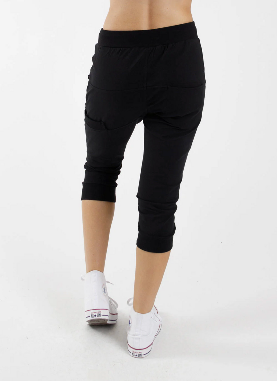 Cut Trackies - Black/Silver