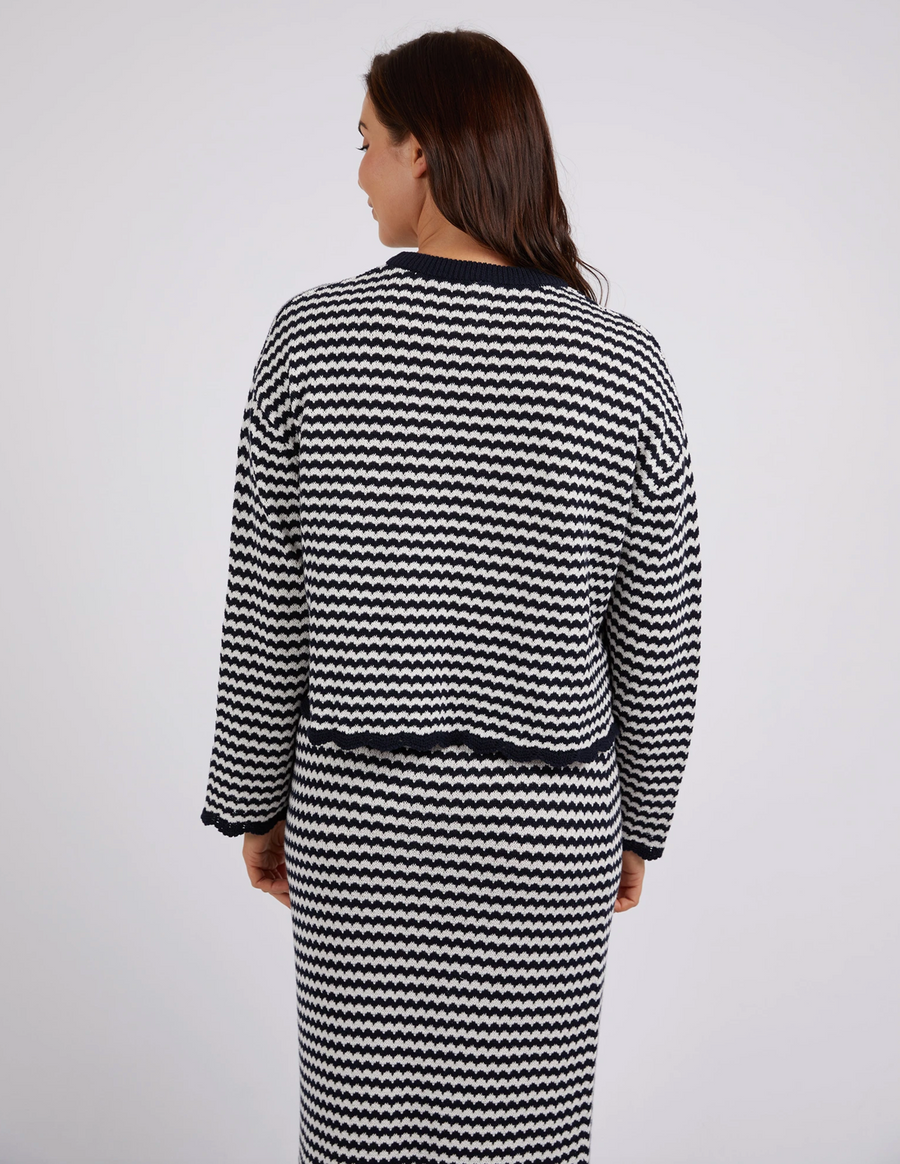 Rosie Stripe Knit - Navy/White