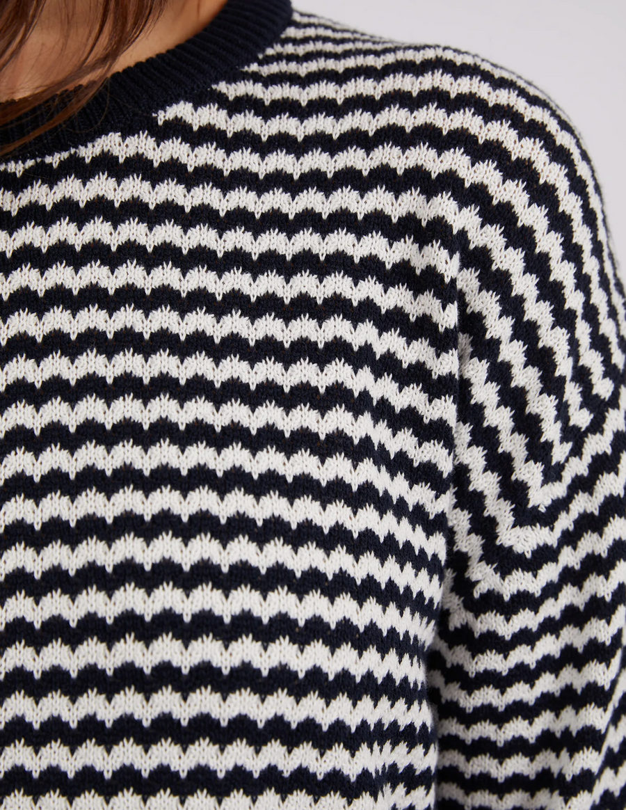 Rosie Stripe Knit - Navy/White