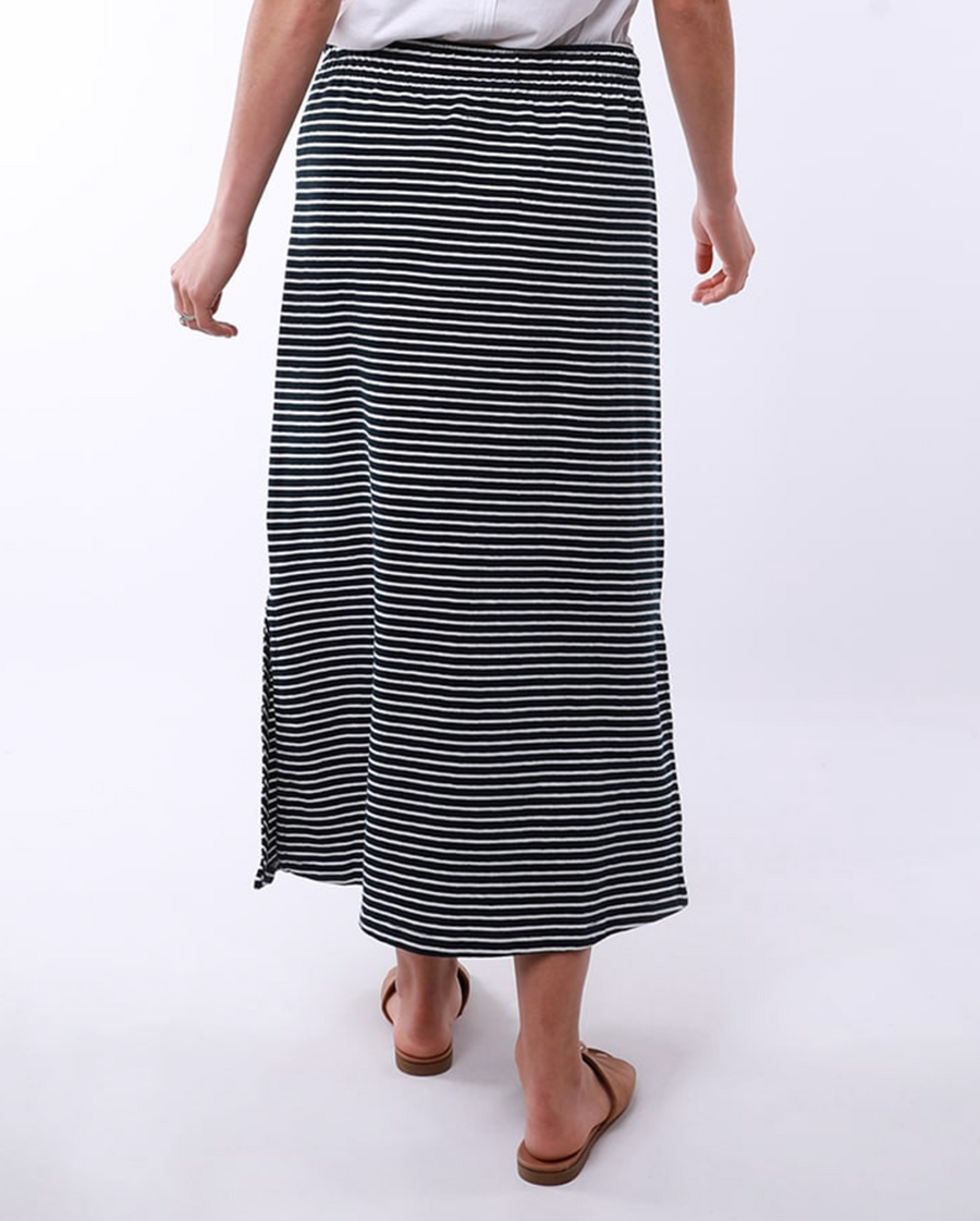 Travel Skirt - Navy/White Stripe