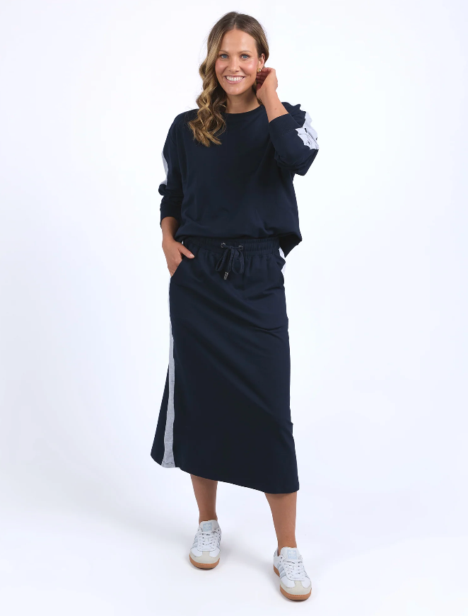 Sloane Fleece Skirt - Navy