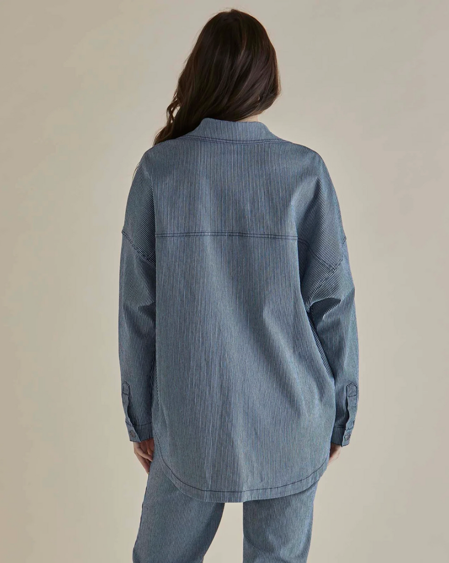 Cherry Denim Shirt - Pinstripe