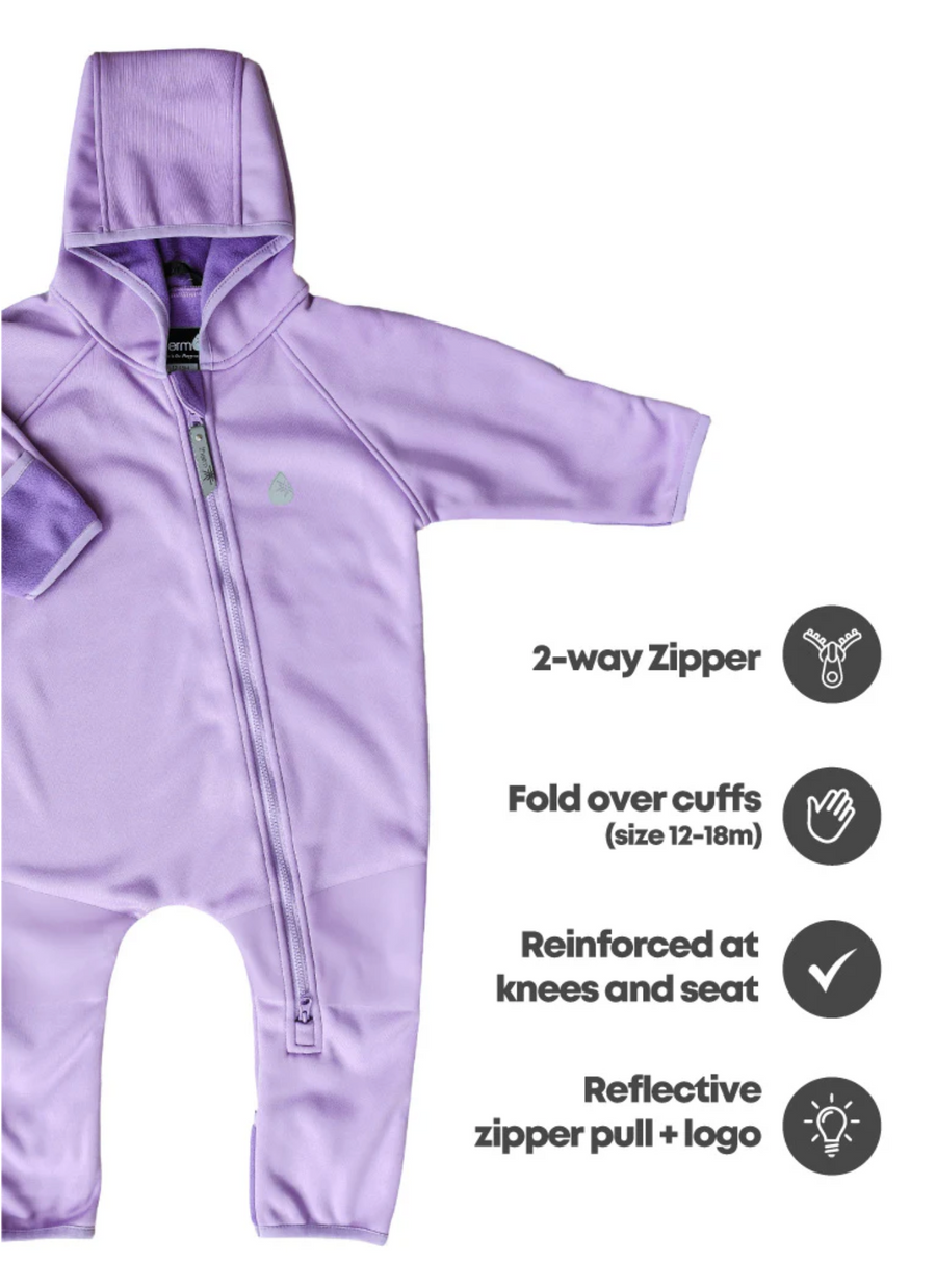 All-Weather Fleece Onesie - Periwinkle