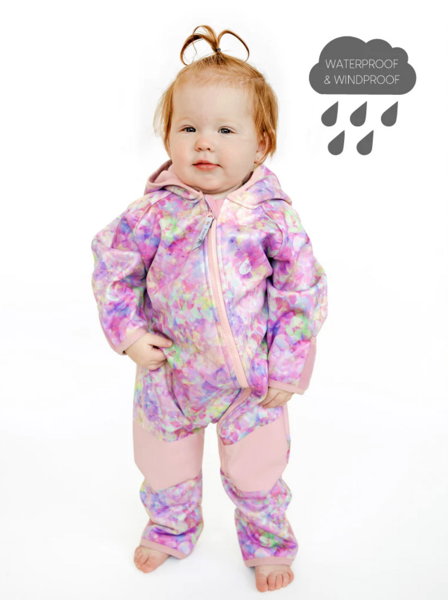 All-Weather Fleece Onesie - Pretty Petals