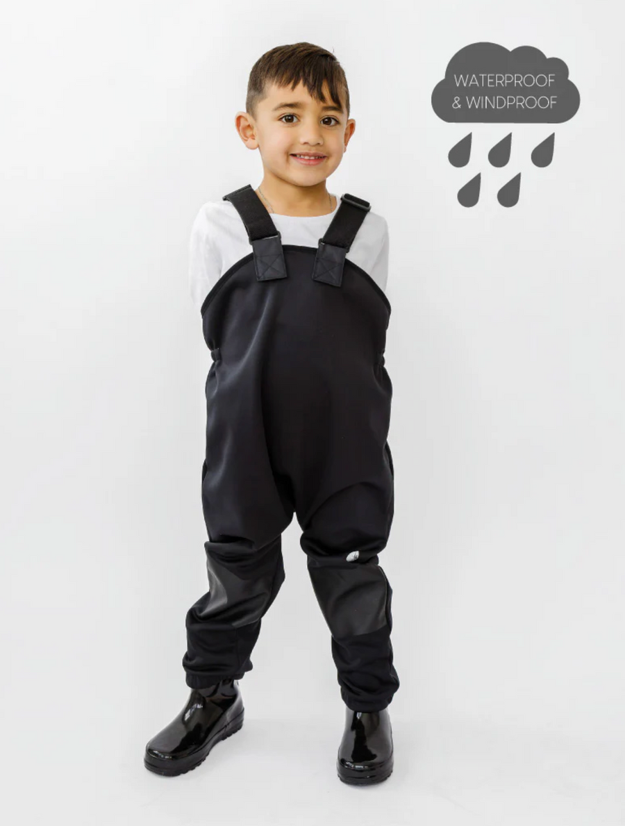 All-Weather Fleece Overalls - Black