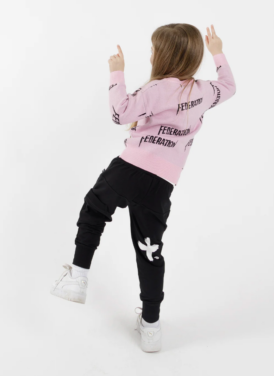 Playground Trackies - Plus Dot/Black