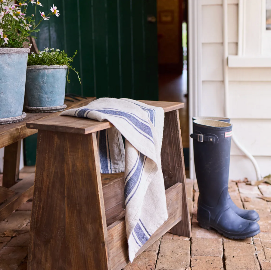 Rustic Magazine Holder Stool