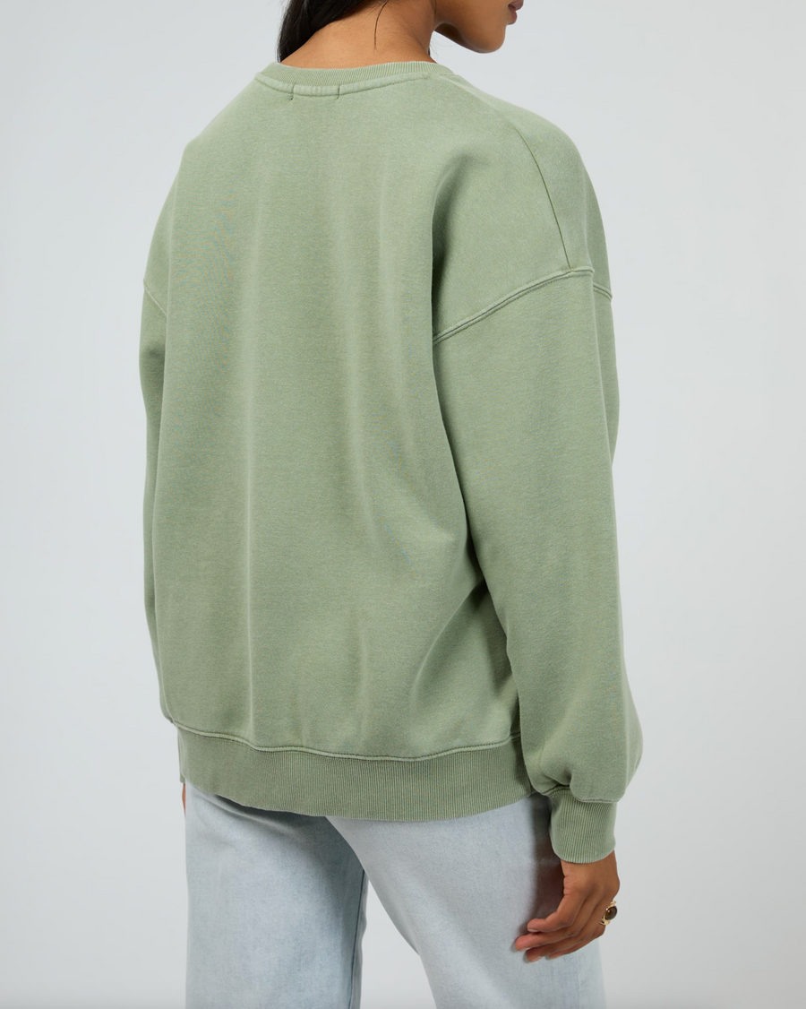 Vital Washed Oversized Crew - Khaki