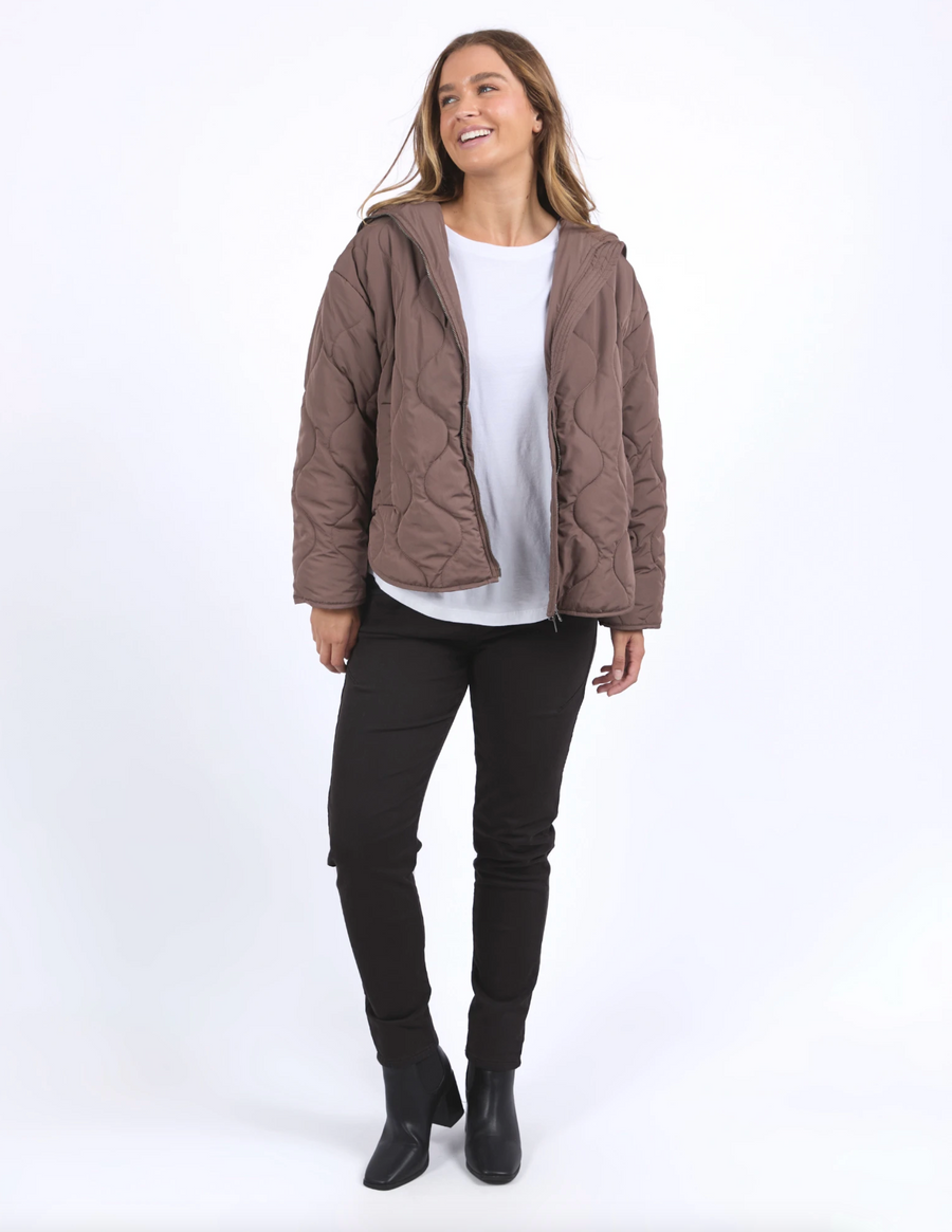 Mellow Quilted Jacket - Chocolate