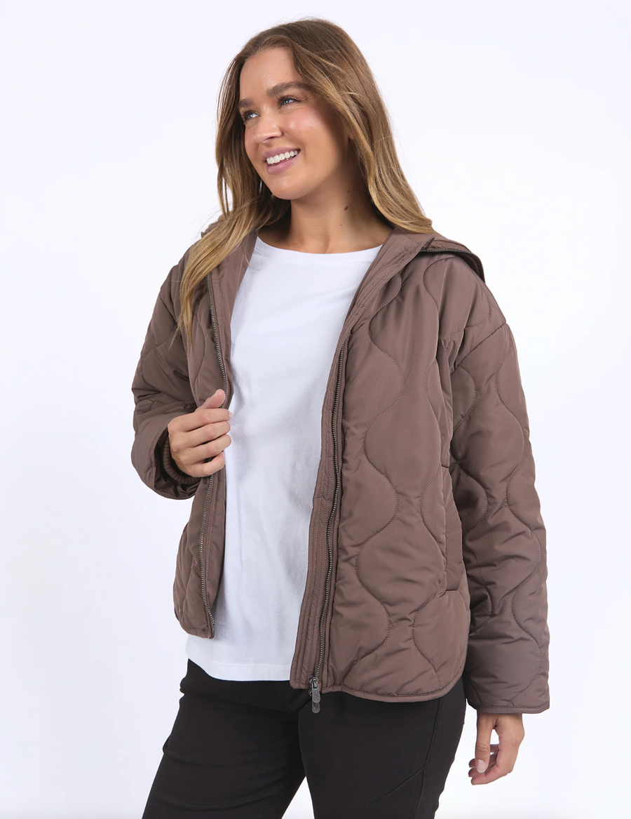 Mellow Quilted Jacket - Chocolate