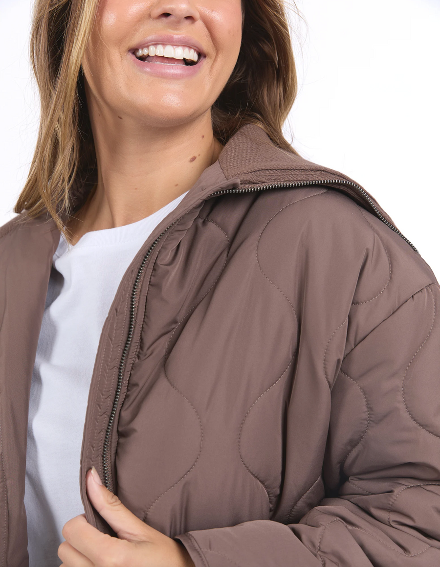 Mellow Quilted Jacket - Chocolate