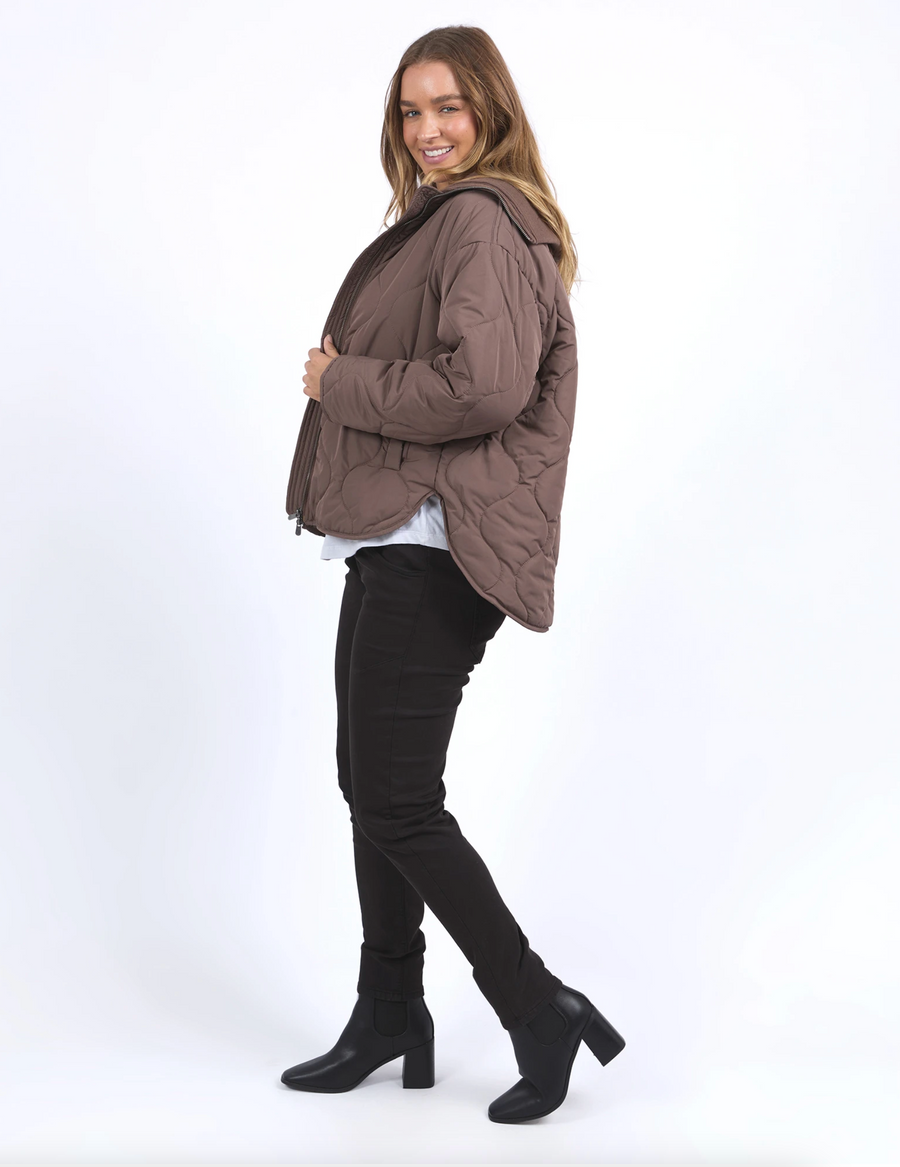 Mellow Quilted Jacket - Chocolate