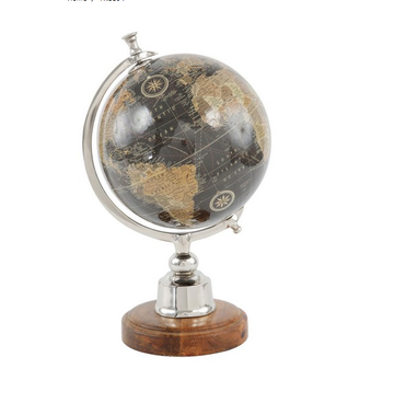 8' Globe with Wooden Base