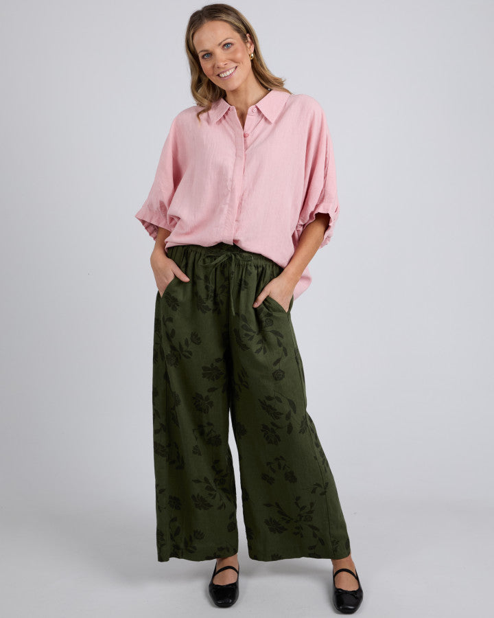 Bramble Wide Leg Pant - Clover