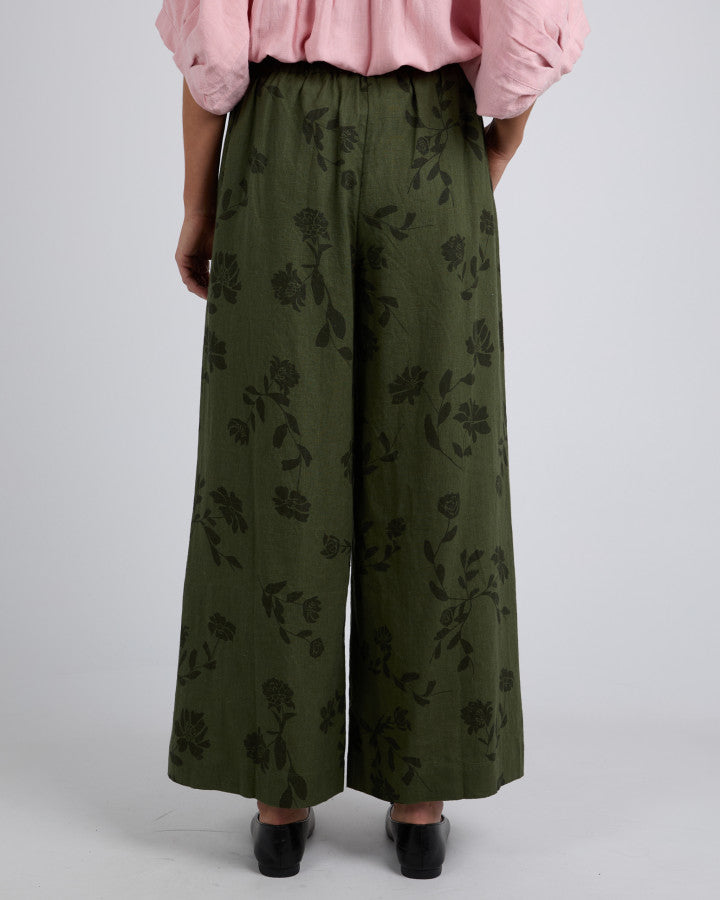 Bramble Wide Leg Pant - Clover