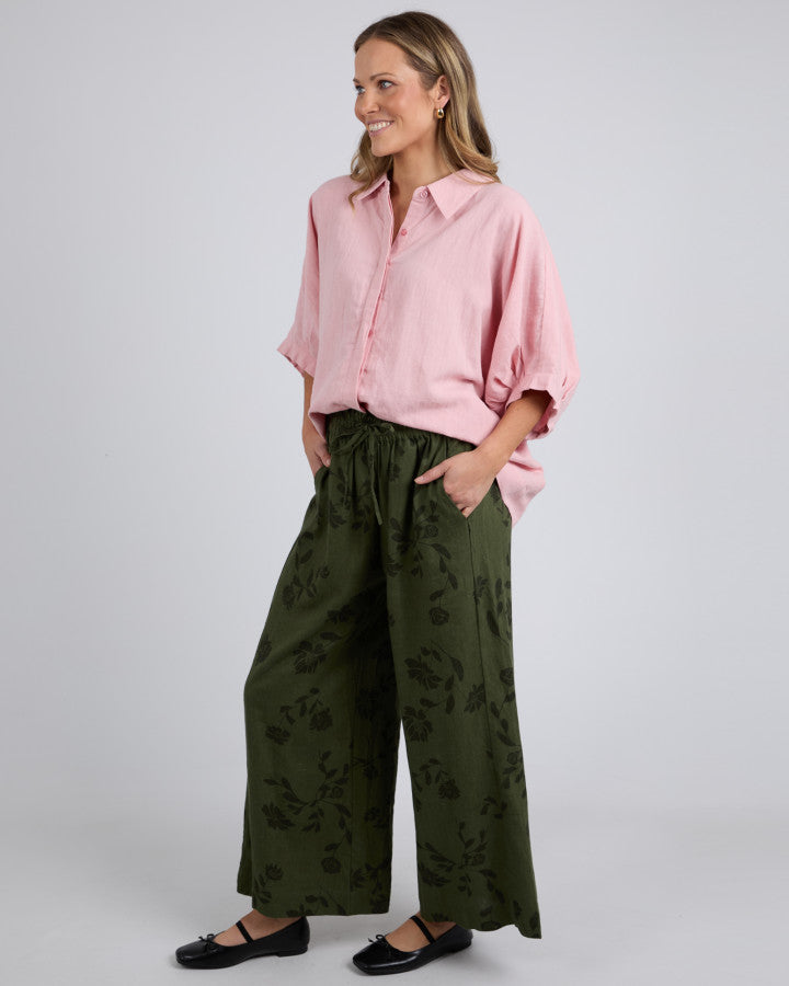 Bramble Wide Leg Pant - Clover