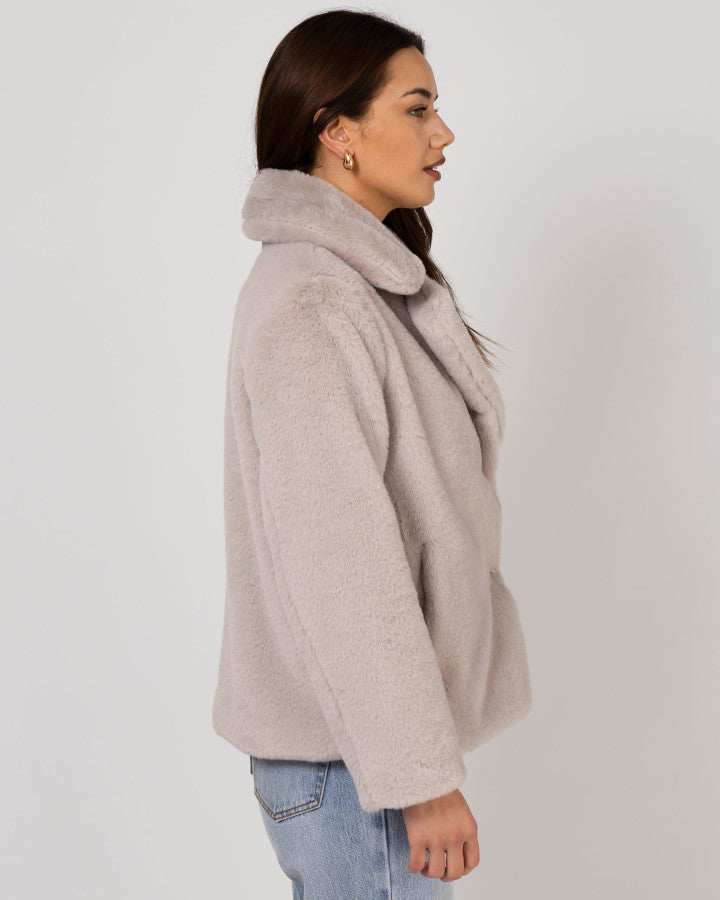 Britta Fur Jacket - Oyster