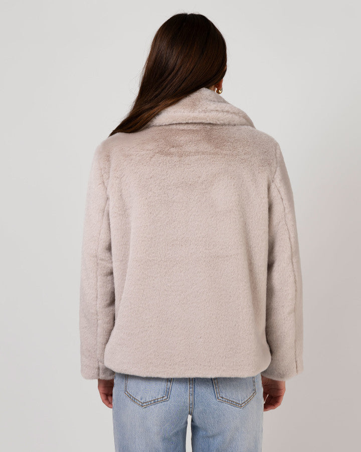 Britta Fur Jacket - Oyster