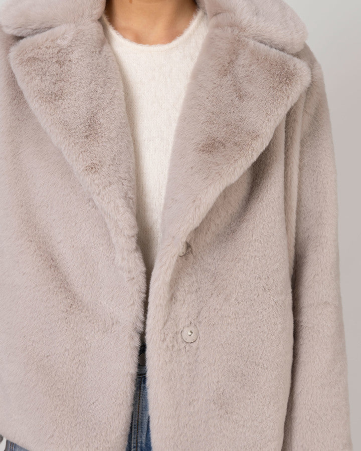 Britta Fur Jacket - Oyster